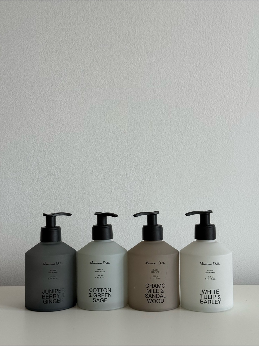 Massimo Dutti Hand & Body Wash Set EMPTY BOTTLES ONLY